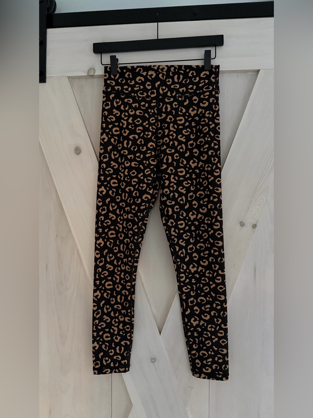 The Upside Women Leopard Leggings - Black and Tan